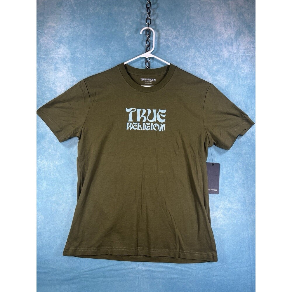 Y2K VTG Wavy Logo Buddha Face Graphic Tee Size Small